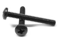 #10-24 x 1 1/4 Coarse Thread Machine Screw Phillips Pan Head Low Carbon Steel Black Oxide J287392