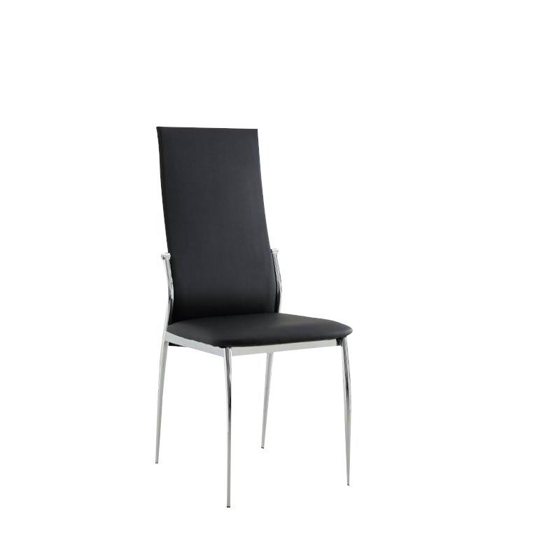 Black Highback Side Chair Set of 2 Z80049