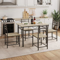 5 PC Wood Metal Dining Set J127048