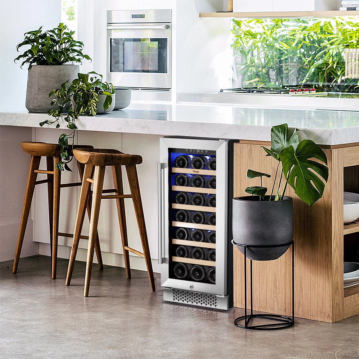 15" 33 Bottle Dual Zone Wine Cooler Refrigerator Y69842