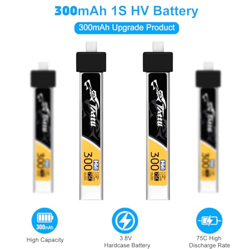 300mAh 1S 3.8V 75C FPV Lipo Battery with BT2.0 Plug E813