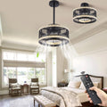 Industrial Bladeless Ceiling Fan with Lights Remote Control A976