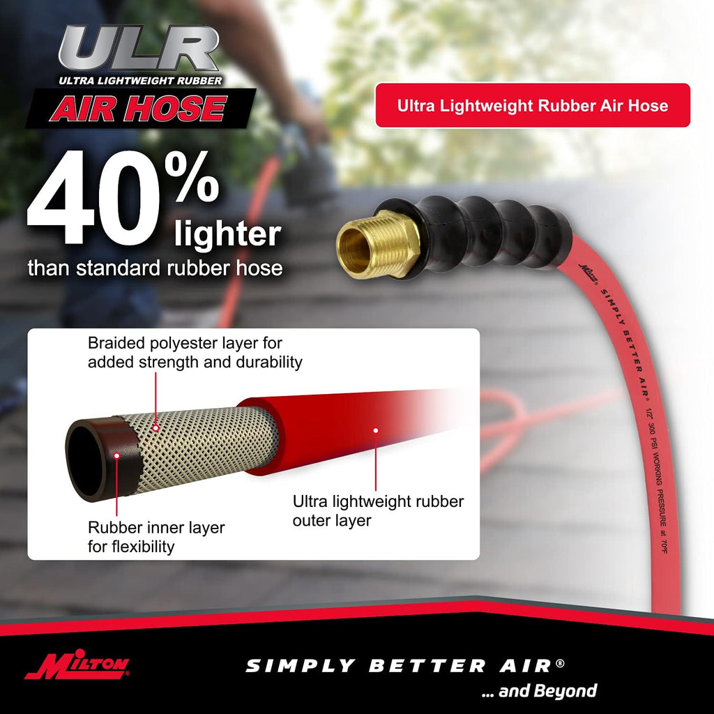 50 ft. x 1/2 ID Ultra Lightweight Rubber Air Hose S2629