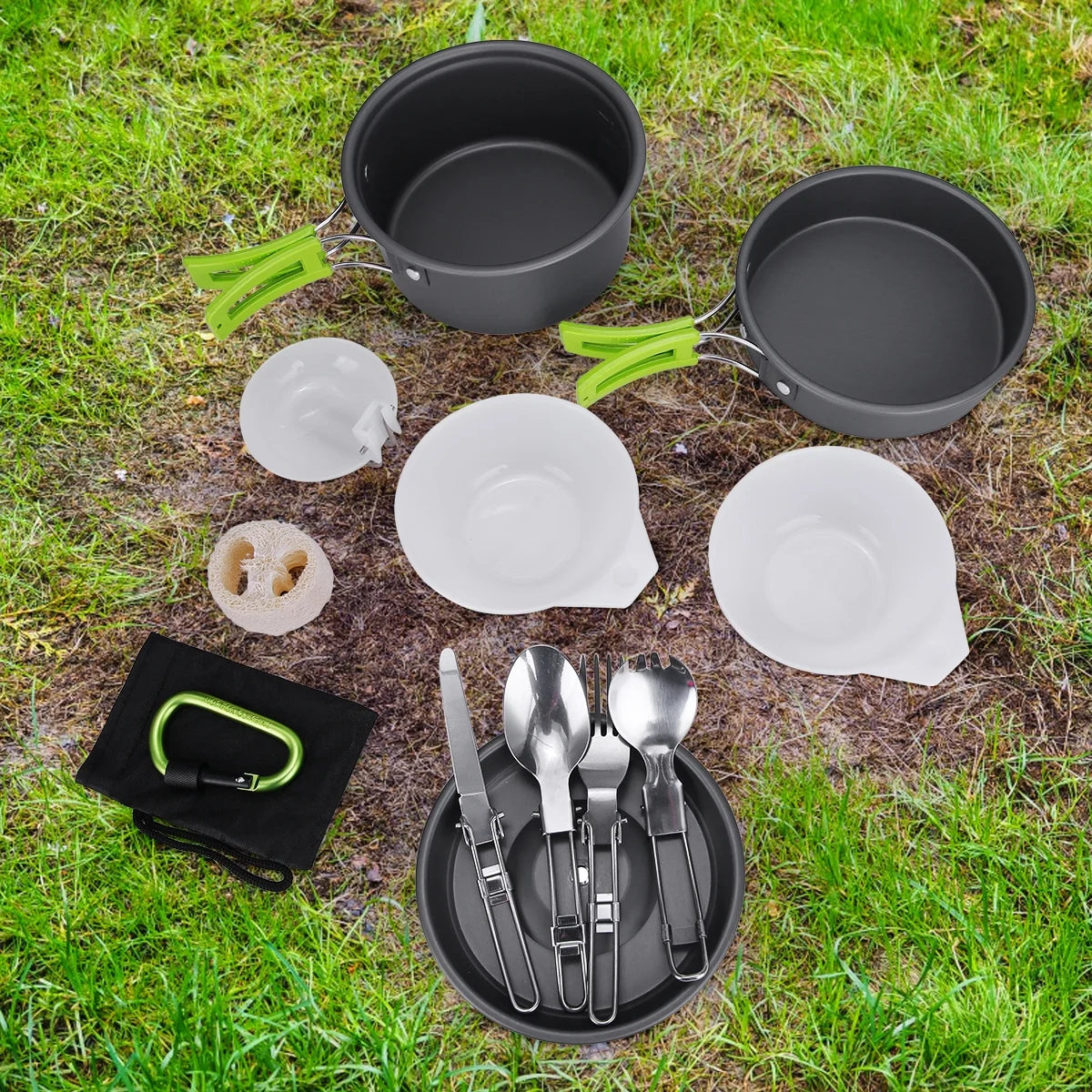 15 Pcs Non Stick Camping Cookware Set C60138