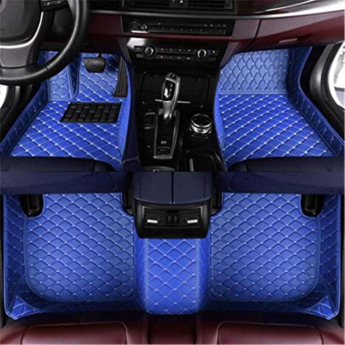 Purple Leather Full Car Floor Mats with Cargo Mat N695024