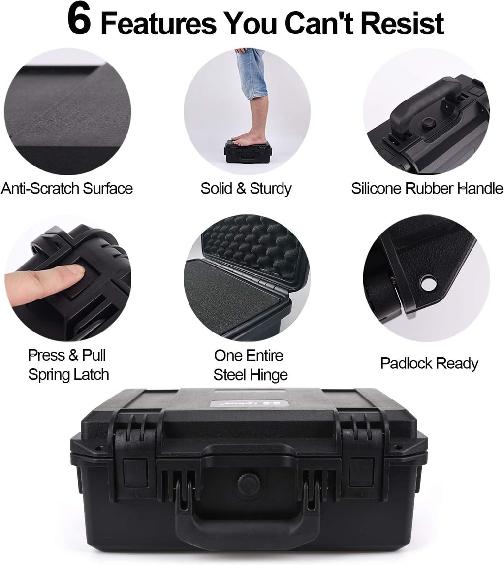 Waterproof Hard Case with Customizable Foam Insert E88114