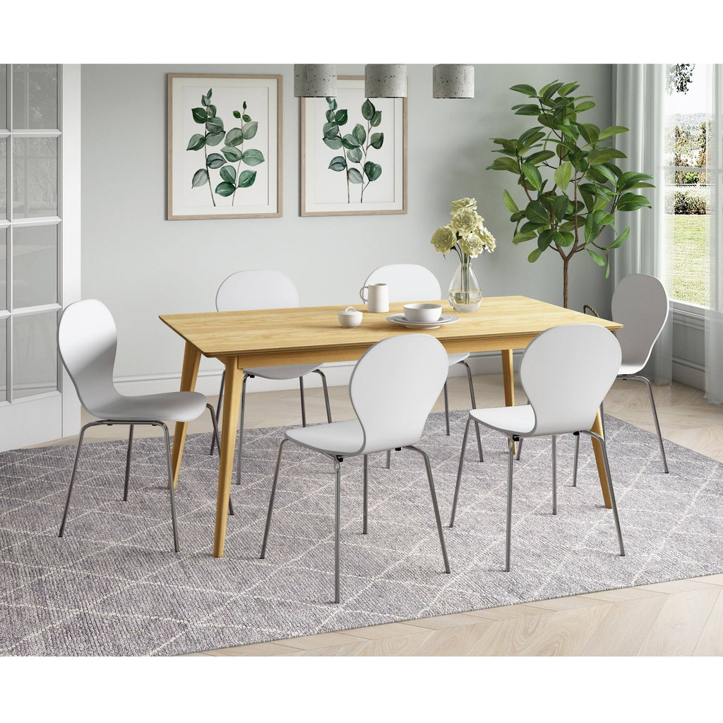 White/Natural Rectangular Dining Table S748008