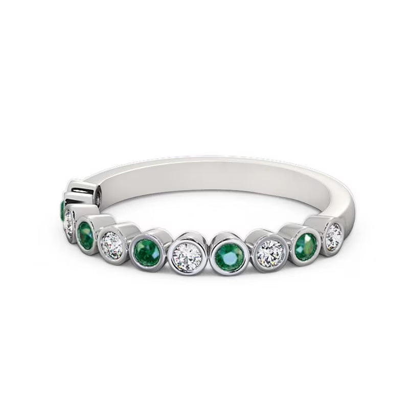 14K White Gold Diamond Eternity Band M79156
