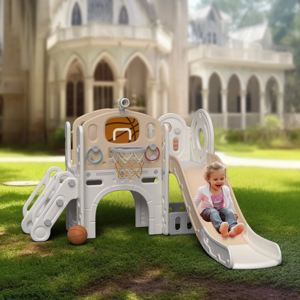 7-in-1 Kids Slide with Climber Play Set T1787