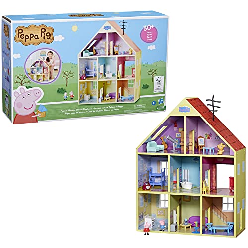 Wooden Playhouse with 2 Figures and 29 Accessories L635707