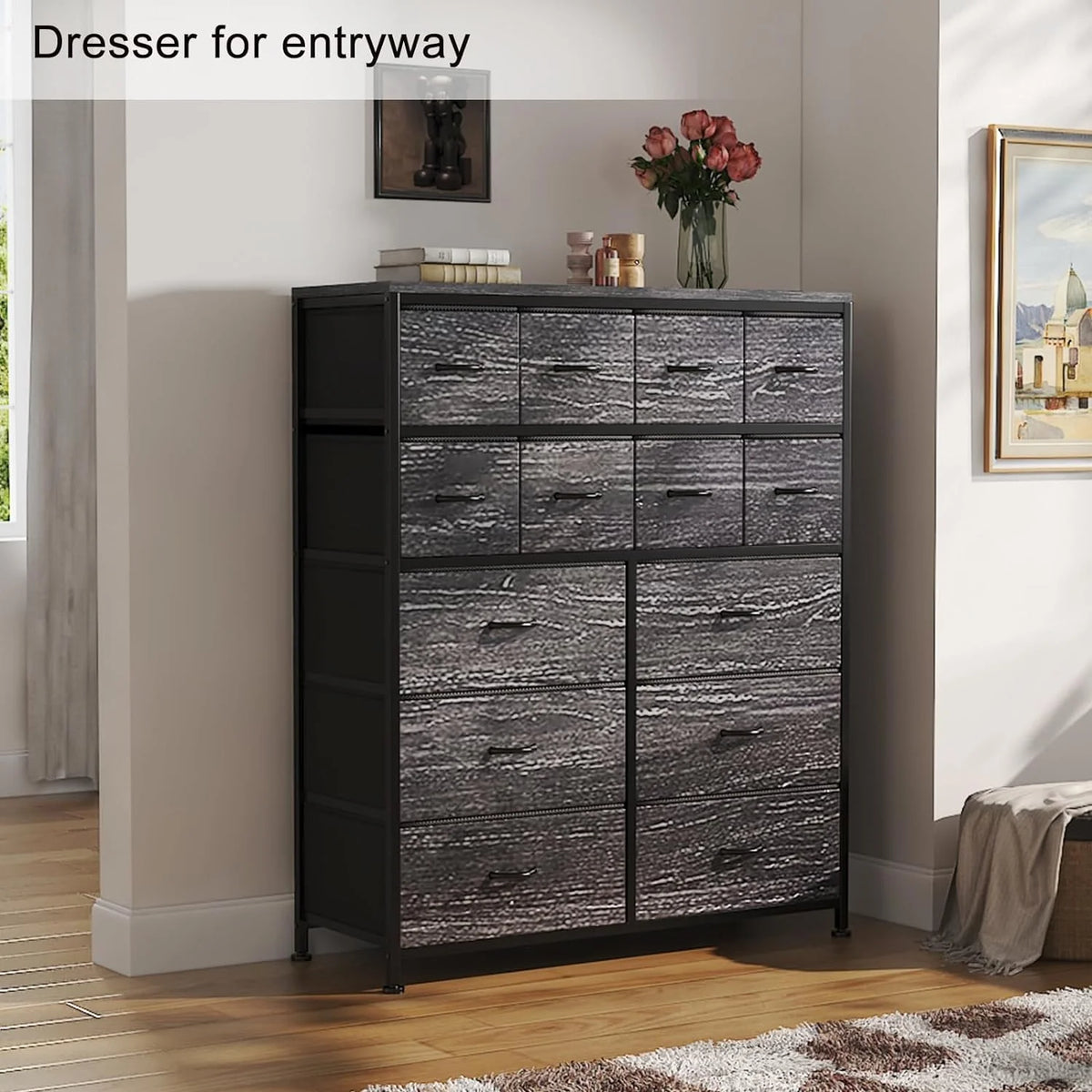 14 Drawer Fabric Storage Dresser C863