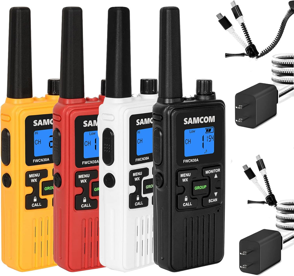 4 Packs Rechargeable Long Range Two Way Radio N879391