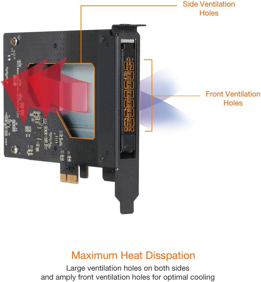 2.5" SATA SSD/HDD to PCIe 2.0 x1 Hot-Swap Mobile Rack for PCIe Expansion Slots, Pack of 2 A3066