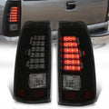 Smoked Lens Black Housing LED Tail Lights Pair B217