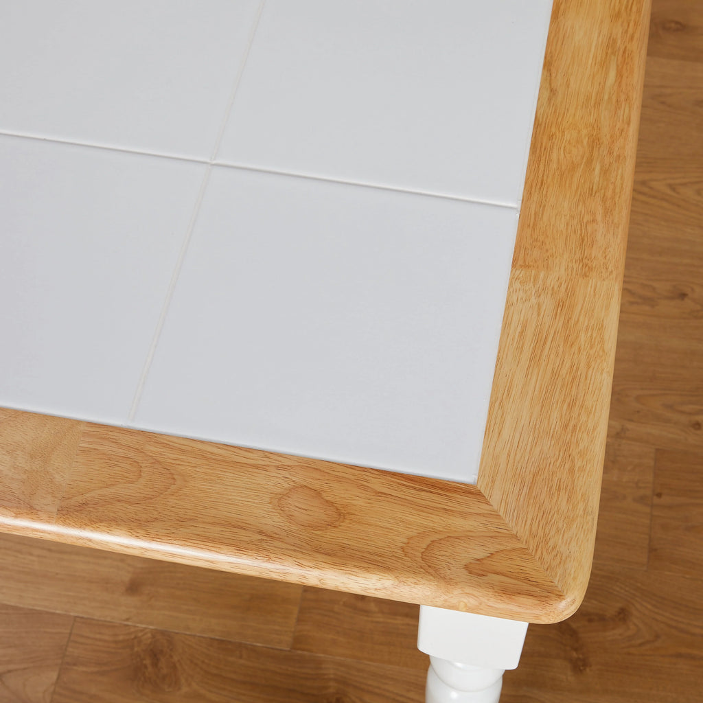 White Natural Tile Top Table D142443