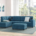 Left Facing Sectional with Ottoman J8459