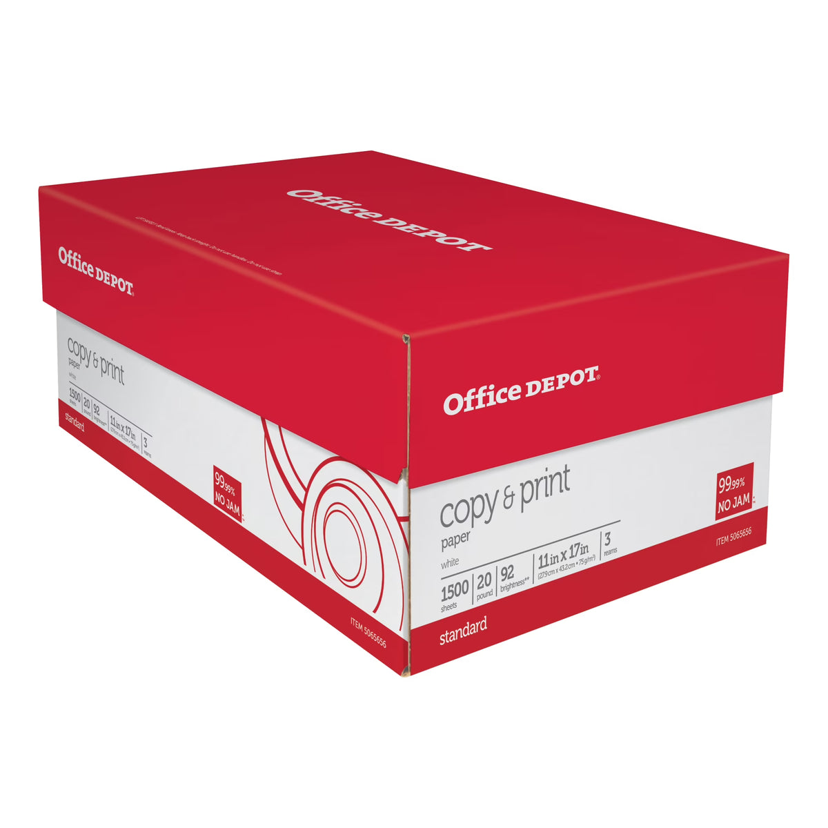 Ledger Size 20 Lb Copy Paper, Ream of 500 Sheets, Case of 3 Reams Z391