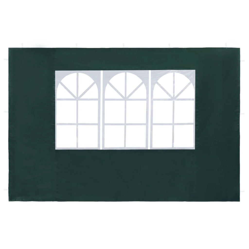 Green PE Party Tent Sidewall 2 pcs with Window R7260