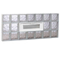 Wavy Pattern Frameless Replacement Glass Block Window 42-in x 20-in D828