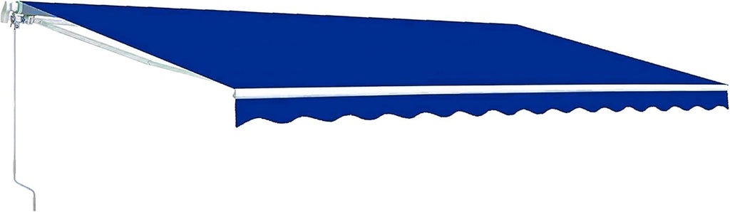 12 x 10 Feet Blue Retractable Patio Awning S6103