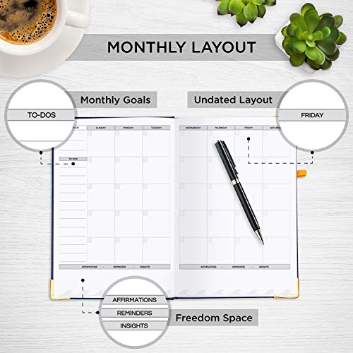 Purple-Grey Undated Weekly Planner X4436
