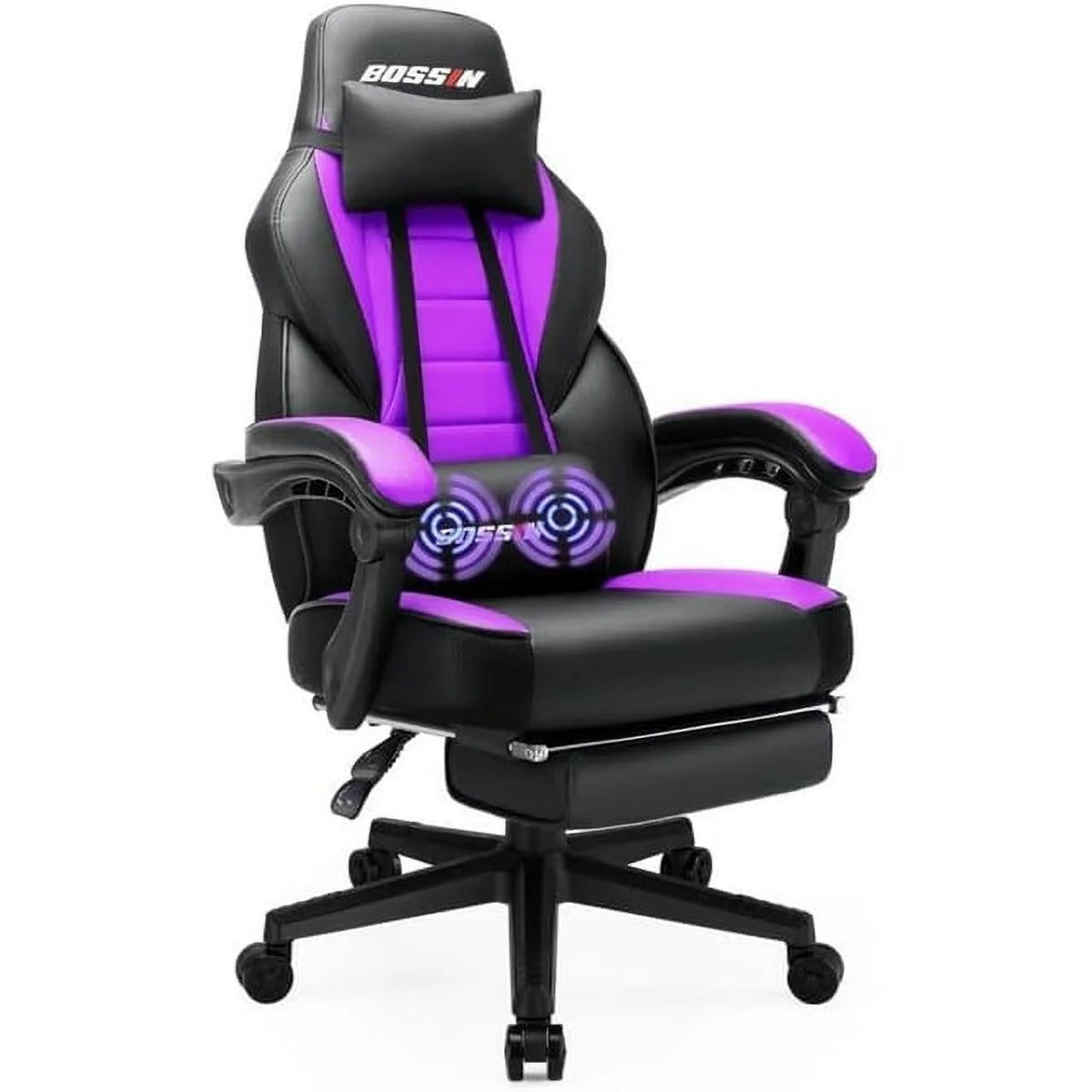 Gaming Chair with Footrest and Lumbar Support Q859385