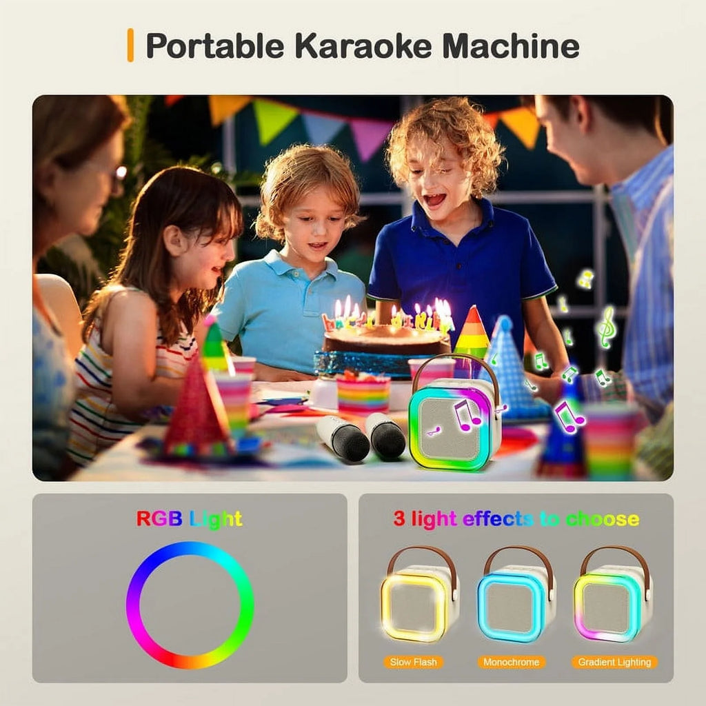 Kids Karaoke Machine with 2 Wireless Microphones O97983