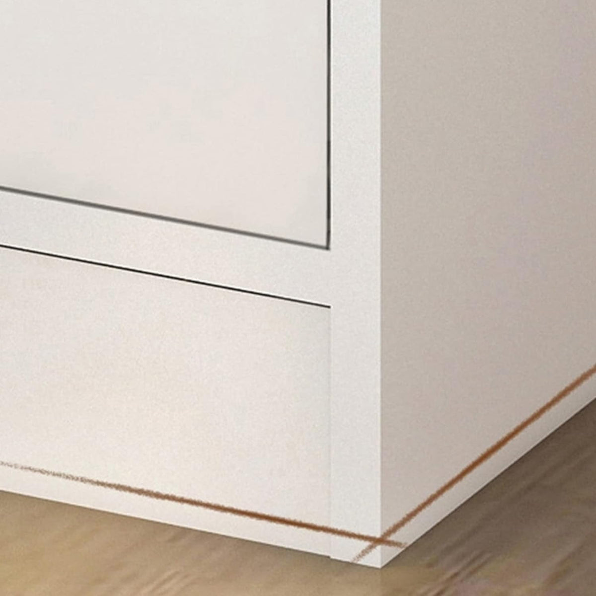 White 2 Drawer Wood Nightstand I710