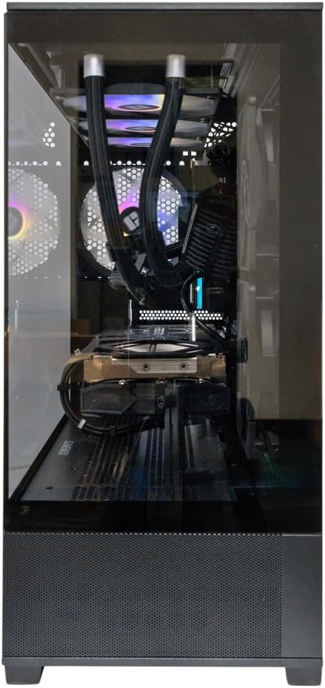 Black Mid-Tower Micro ATX PC Case with Tempered Glass A618137