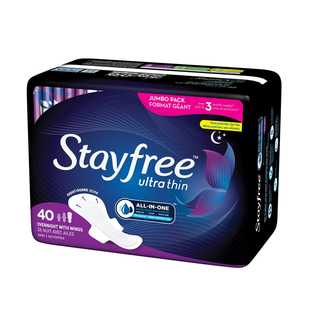 Ultra Thin Overnight Pads With Wings, 40 Ct Y27925