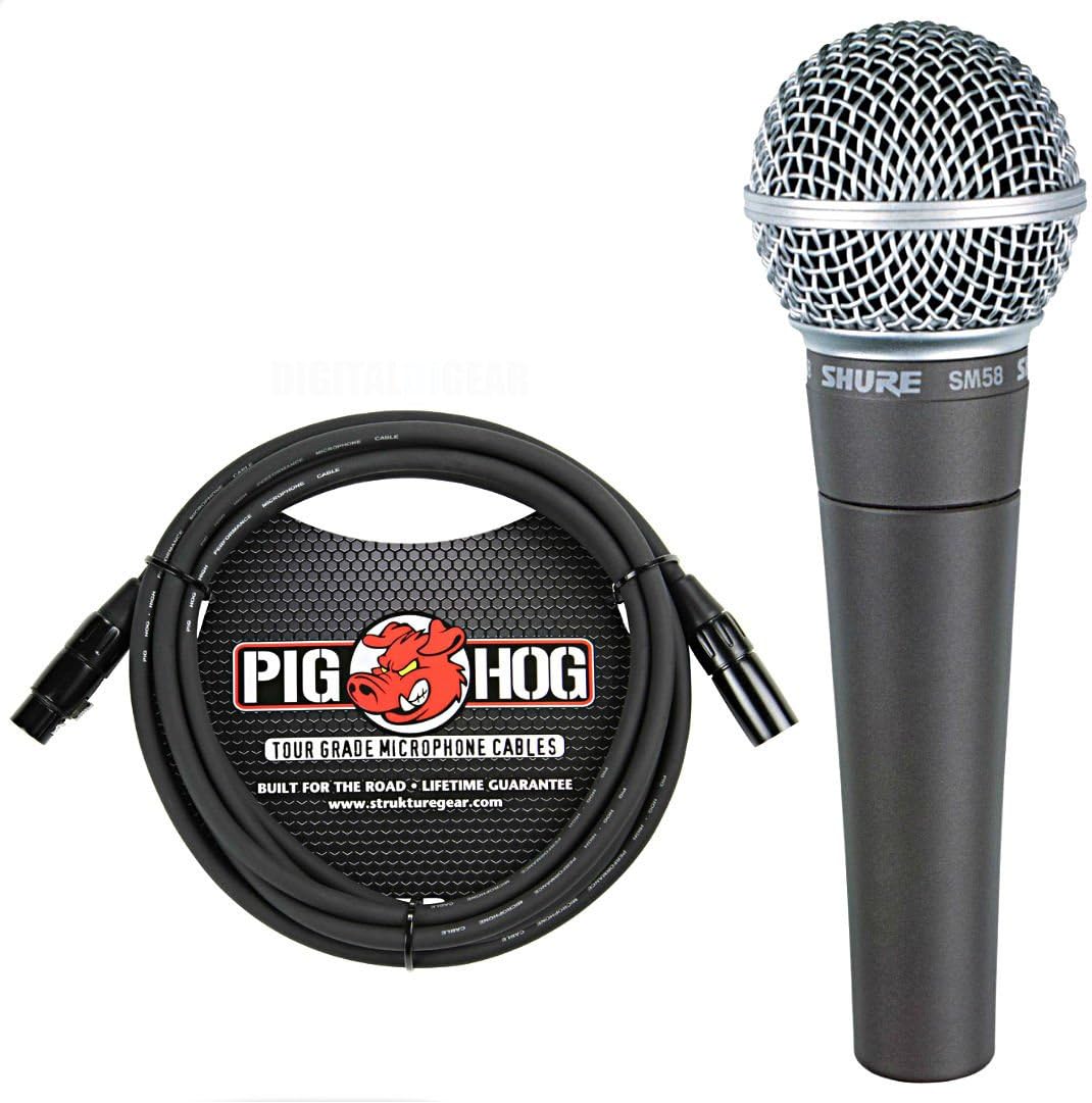 Cardioid Dynamic Vocal Microphone with XLR Mic Cable 10 Ft K61682