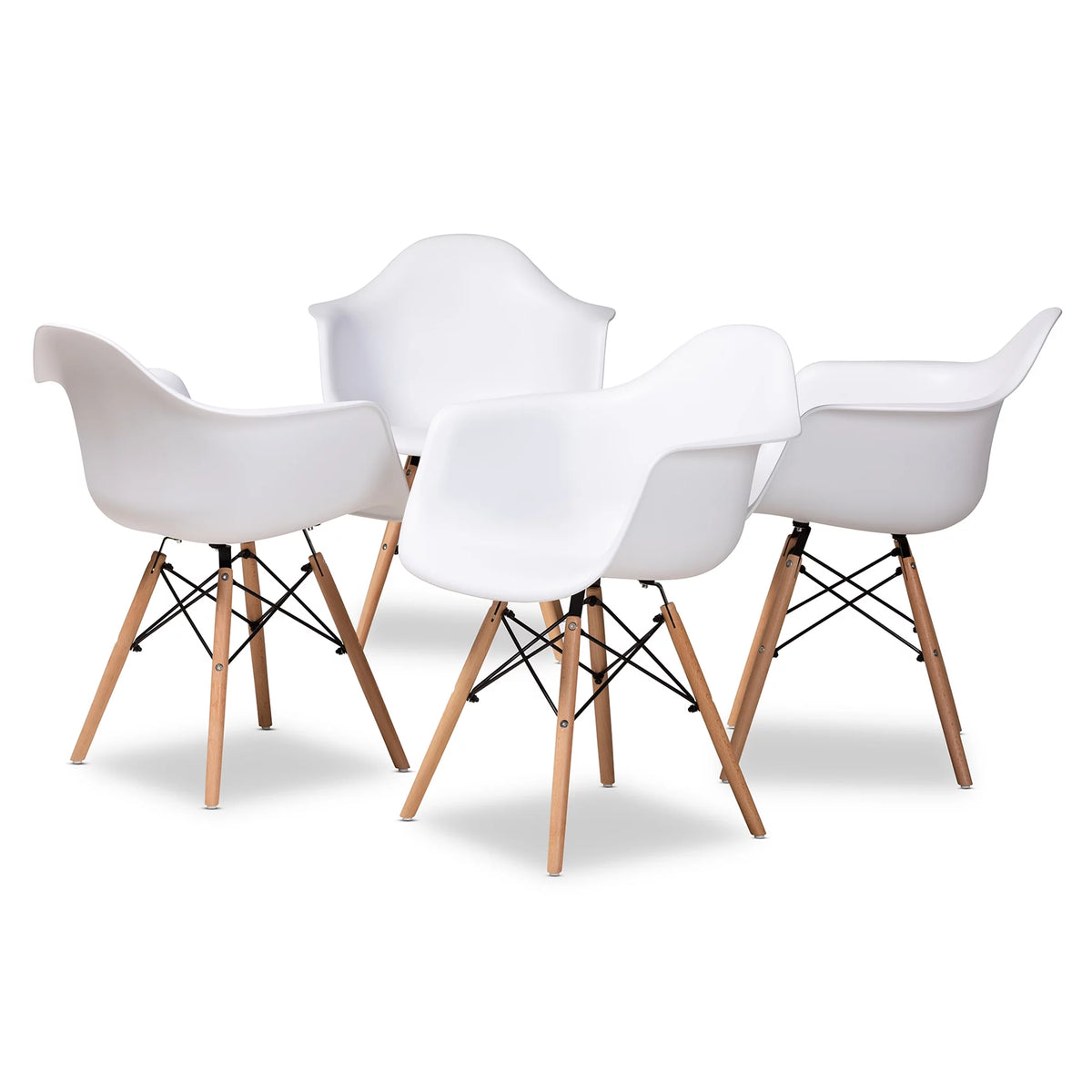 White Dining Chair Set of 4 E738