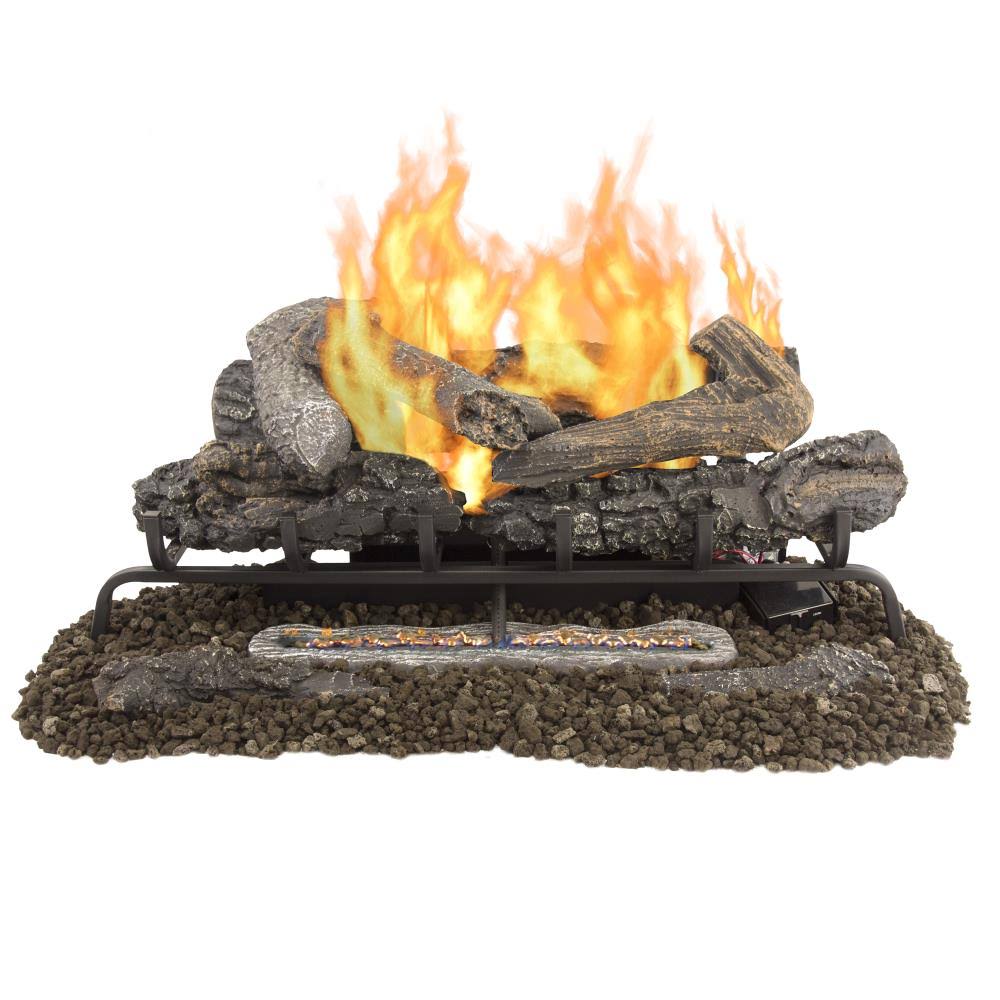 Vent-Free Gas Fireplace Logs with Thermostat and Remote I4891