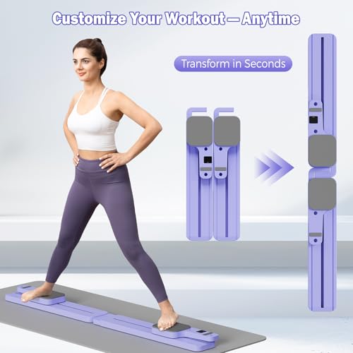 Portable Pilates Reformer Board with Resistance Bands Q9930