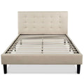 King Size Upholstered Platform Bed Frame with Tufted Headboard P300805