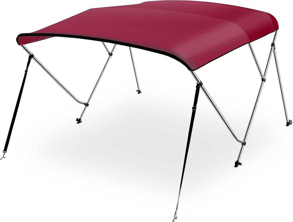 Waterproof 54-60 W 3 Bow Boat Bimini Top Canvas Sun Shade with Storage Boot R87279