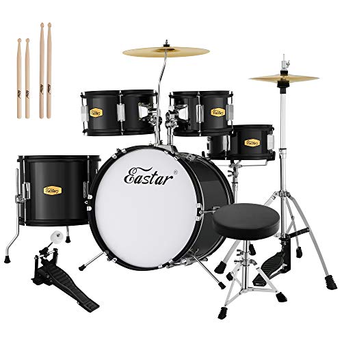 16 inch 5-Piece Junior Drum Kit Metallic Black S8690