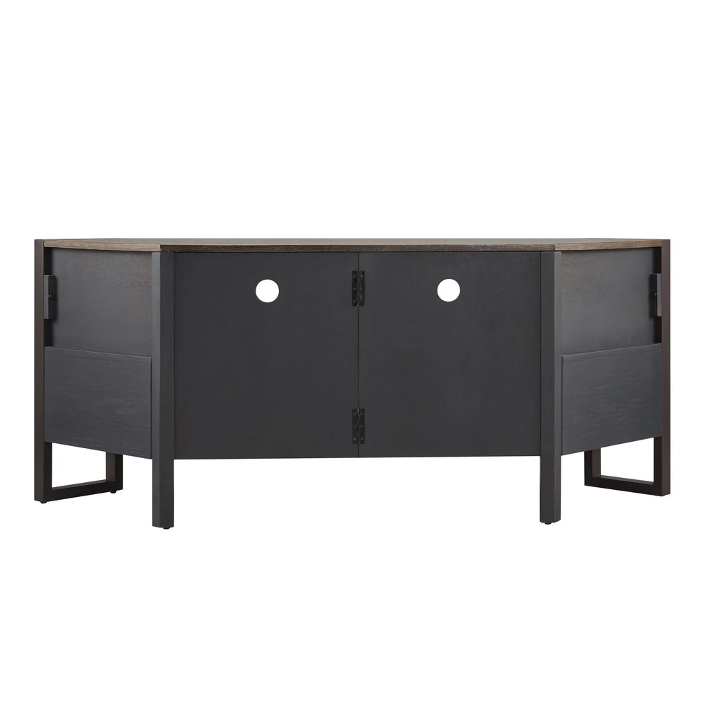 Mixed Metal and Wood Corner TV Stand I49765