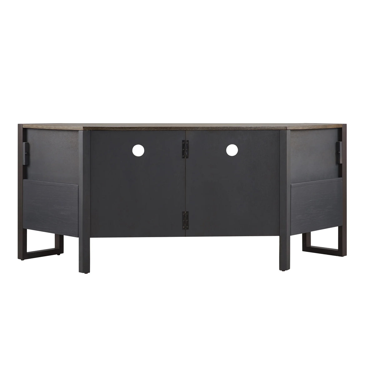 Mixed Metal and Wood Corner TV Stand I49765
