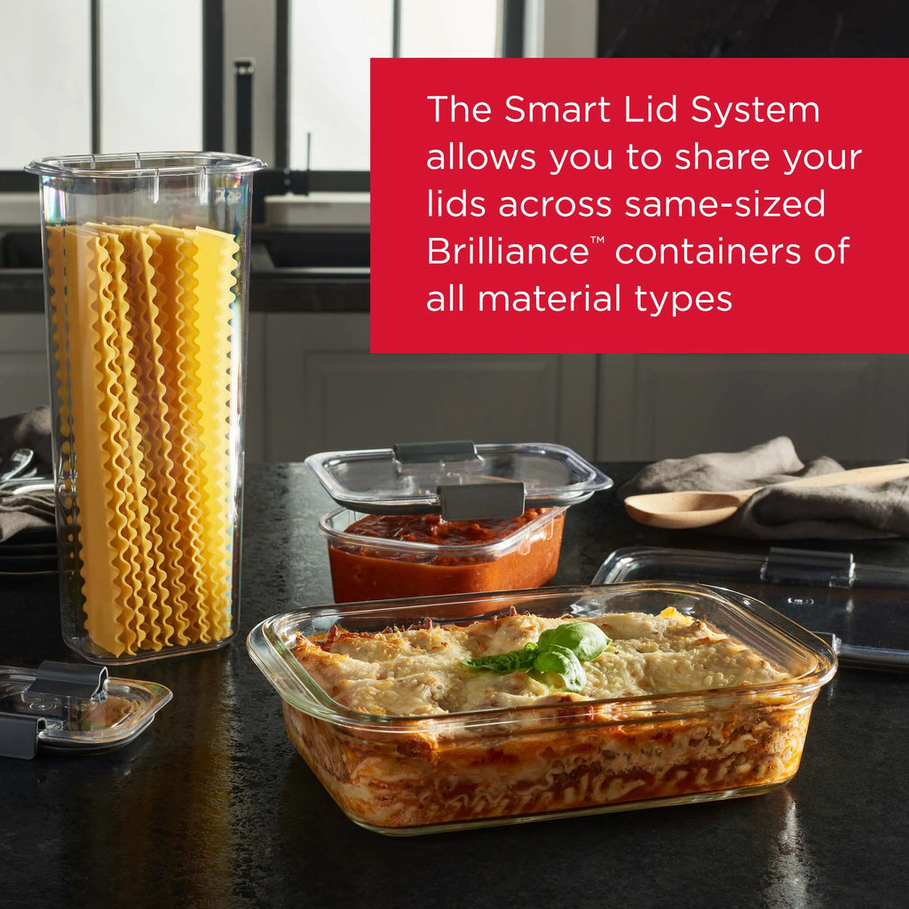 Set of 3 Glass Food Storage Containers with Latching Lids Y57509