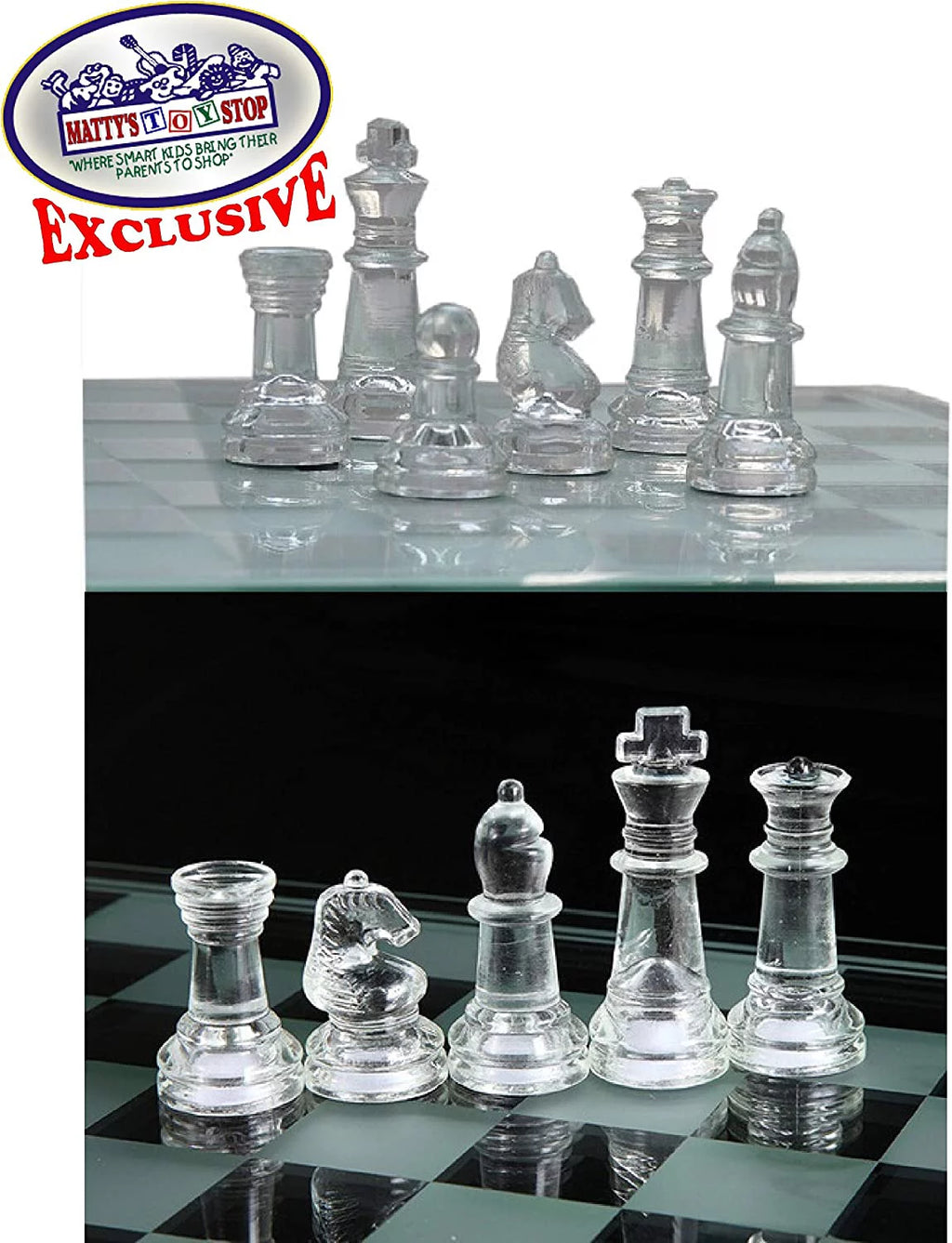 Small Glass Chess Set O715159