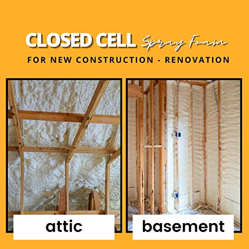 Closed Cell Spray Foam Insulation Kit, 2 Part Foam Sealant, Set of 5 Kits C636