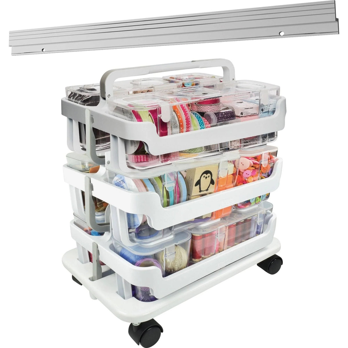 Stackable Plastic Caddy Organizer Y645742