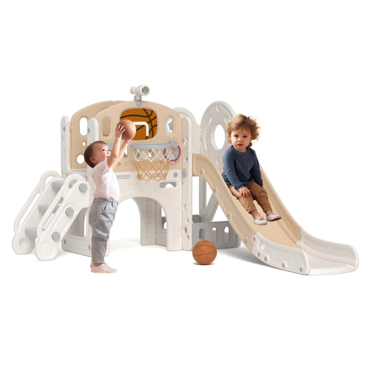 7-in-1 Kids Slide with Climber Play Set T1787