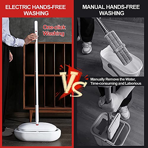 Cordless Electric Spin Mop with 4 Scrubber Pads U486269