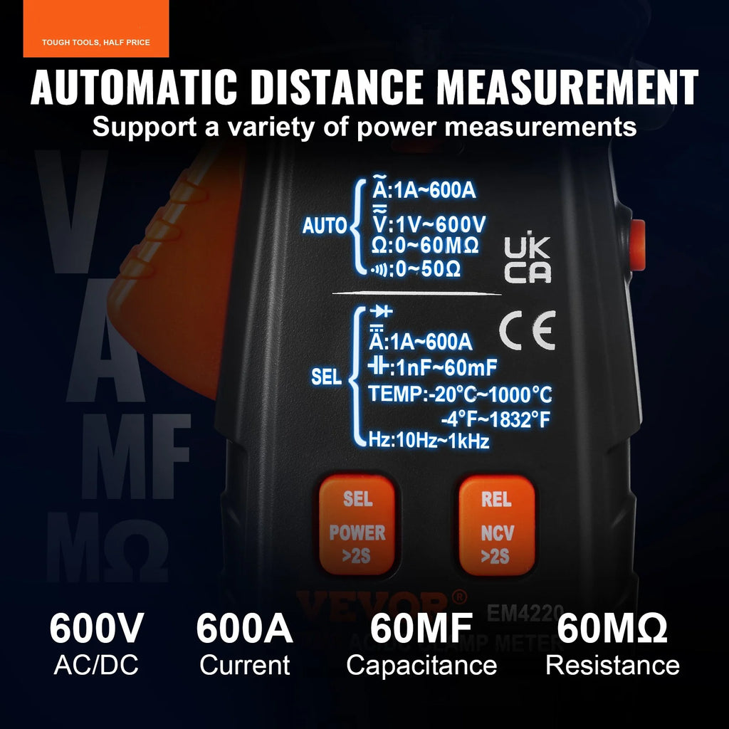 6000 Counts True RMS Digital Clamp Meter O73067