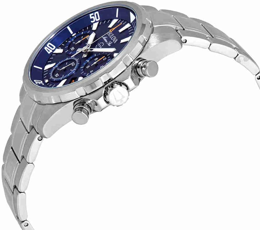 Men's Chronograph Quartz Watch with Stainless Steel Strap, Blue Z777598