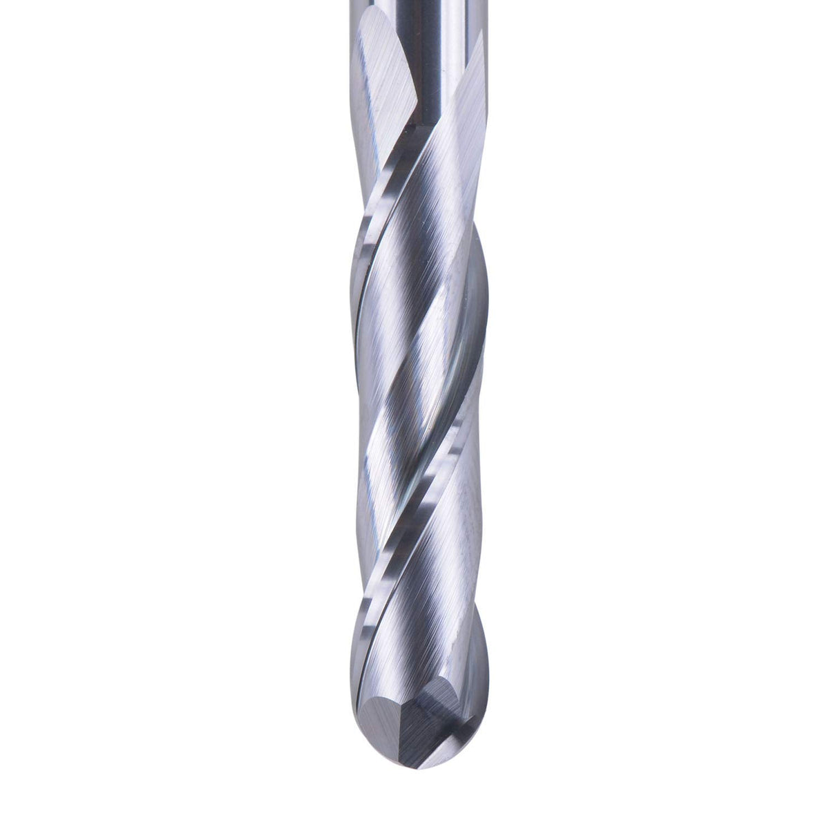 Ball Nose Carbide End Mill CNC Cutter Router Bits Double Flutes Spiral Milling Tool 1/4 inch Shank 3 inch Over Length Pack of 2 D939045
