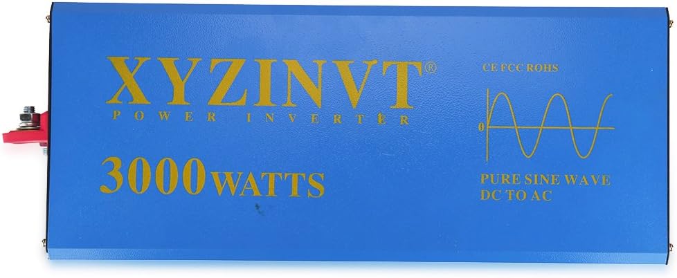 3000 watt Pure Sine Wave Power Inverter dc 24v to ac 120v with LED Display and Wireless Remote Controller O81492