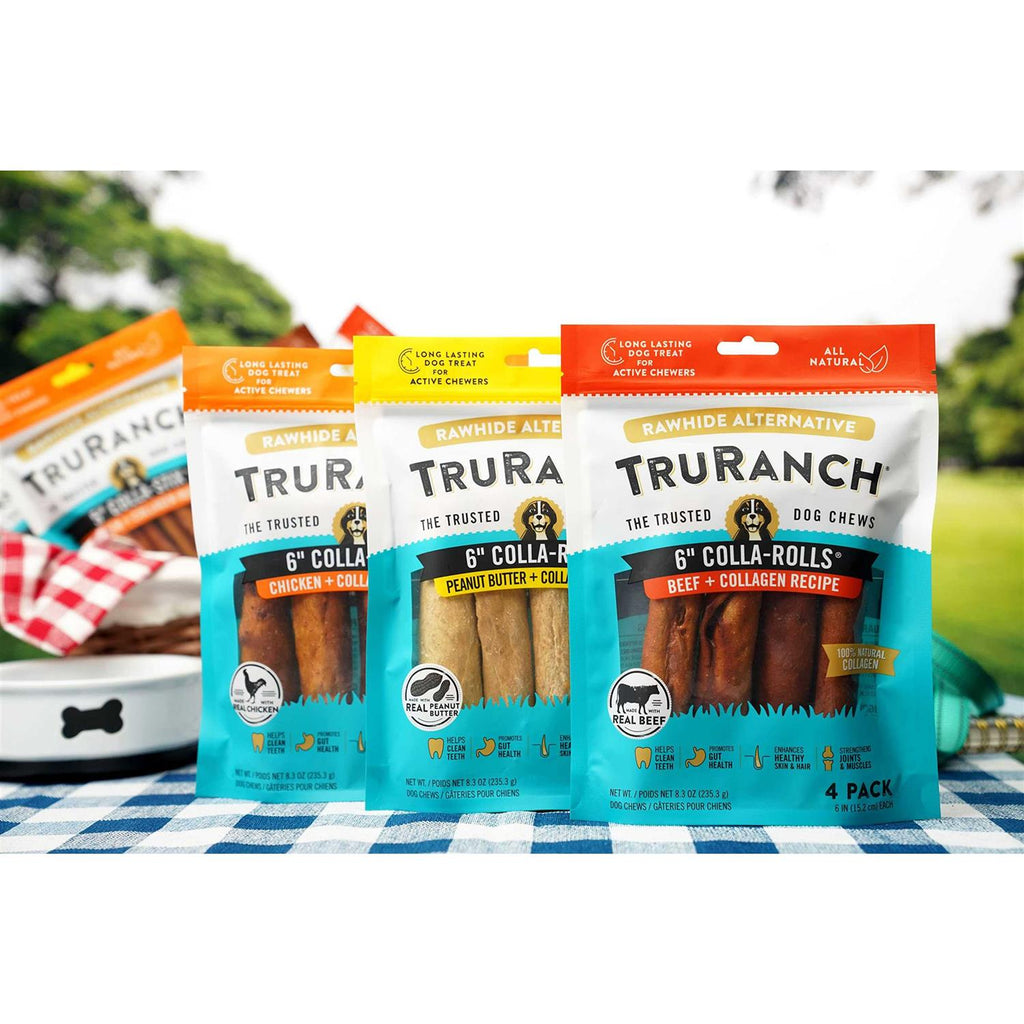 6 Colla-Rolls Beef + Collagen Recipe Dog Chews O48318
